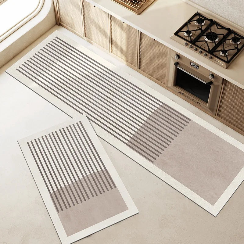 Royaleva Absorbent Anti-Slip Rug - Washable Diatomite Kitchen and Bathroom Mat - Design 1 / 50X120CM