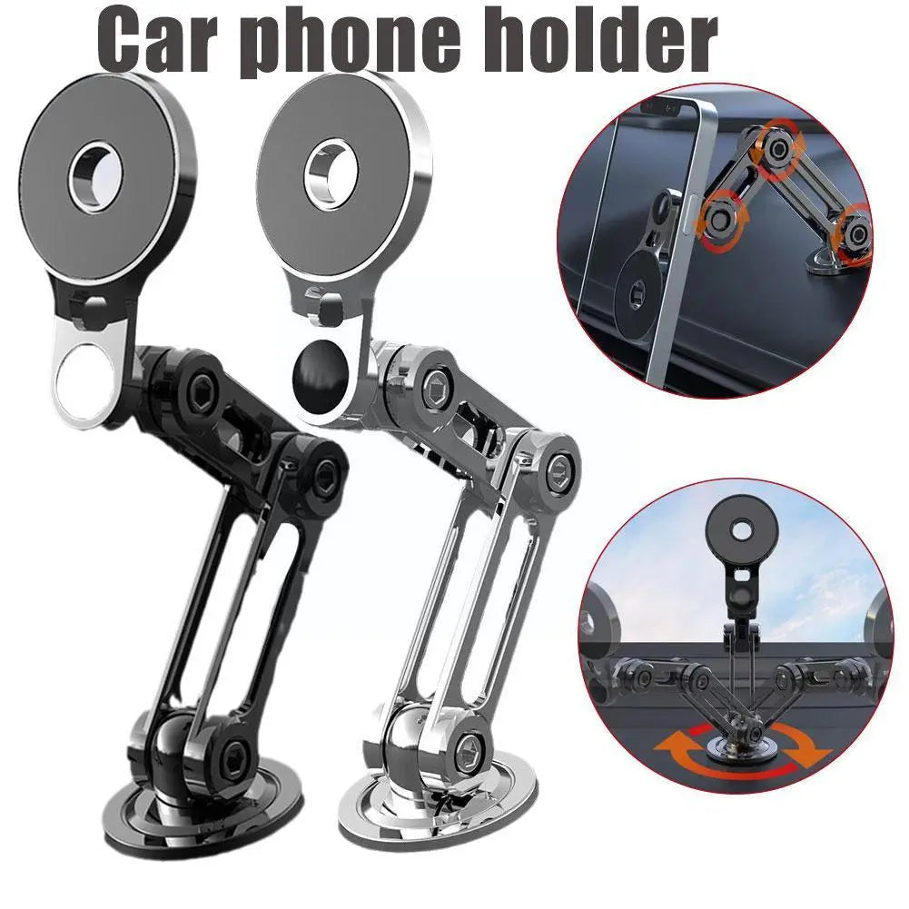 Rotérbar Magnetisk Sugekop Mekanisk Arm Bil Telefon Holder