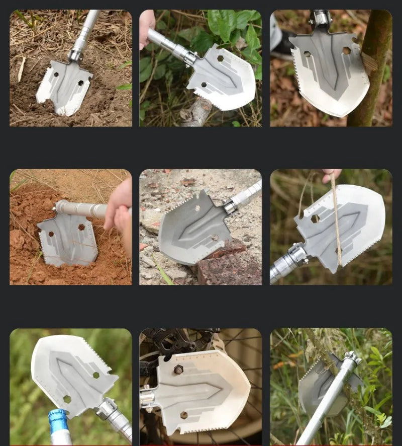 Multifunktionell utomhus camping spade