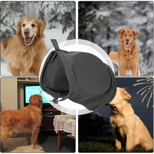 Lydisolerende hundeørebeskyttere i åndbart polyester til angstlindring