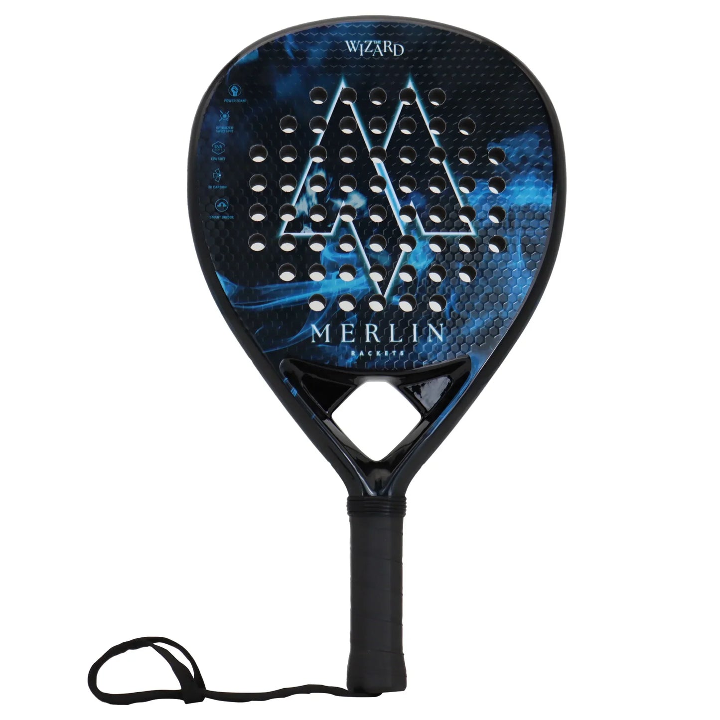 Lättvikts padelracket i kolfiber, matt finish, för nybörjare och proffs