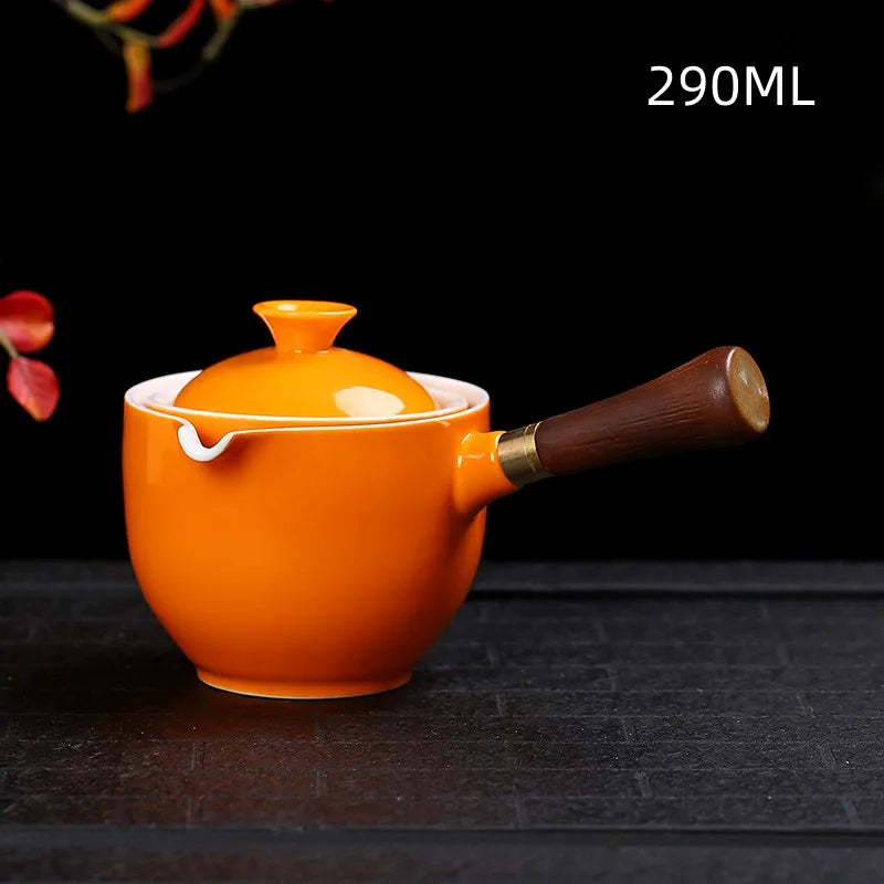 Traditionel Harmoni Keramisk Drejelig Teapot