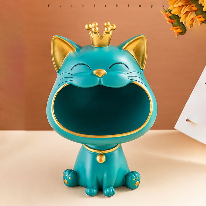 Förvaringslåda med Fortune Kitty-staty för hemmet