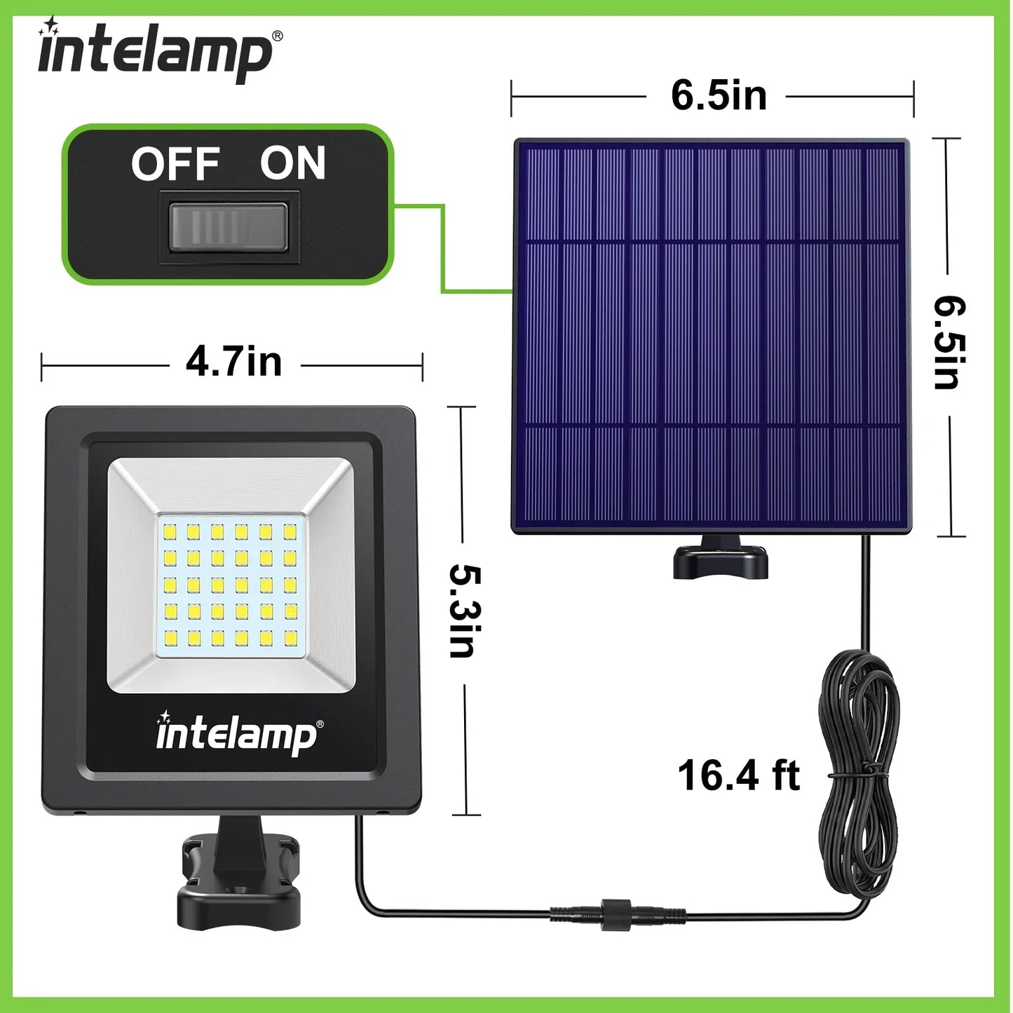 LED Solsikkerhedslampe Duo | 2-pak | 1200LM Lysstærk | IP65 Vandtæt | Have, Patio og Terrase