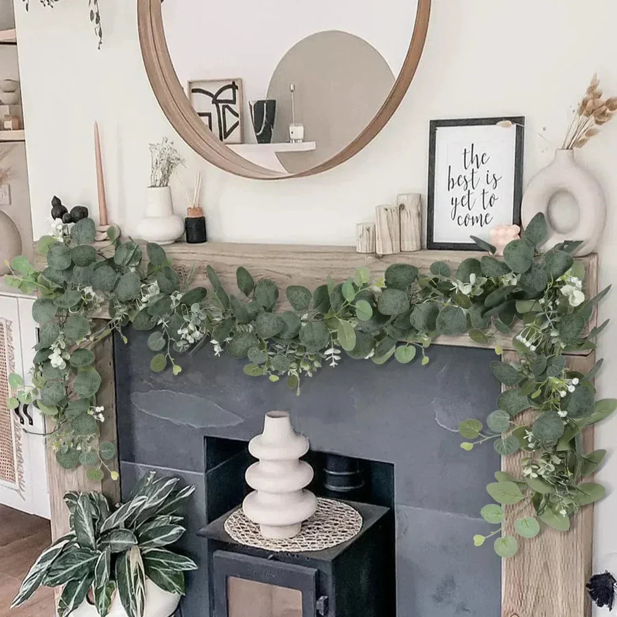 Sæt af Eucalyptus Guirlander | 2 Stykker | 180 cm | Naturlig Skønhed