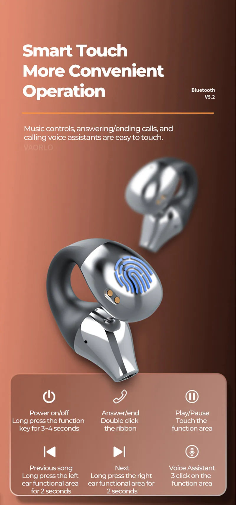 Bluetooth Hörsnäcka med öronsnäcka