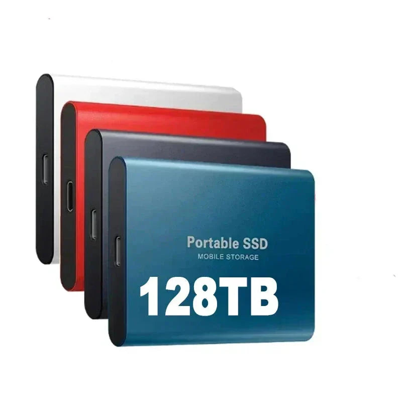 Snabb 128TB SSD-enhet med slimmad och robust design