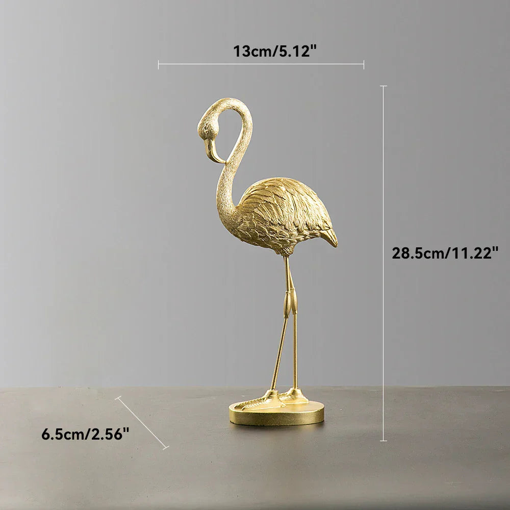 Modern dekoration av flamingofigur i harts