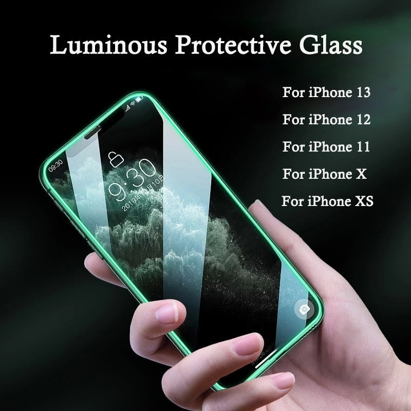 Lysende hærdet glas skærmbeskyttelse til iPhone – Fuldt dække