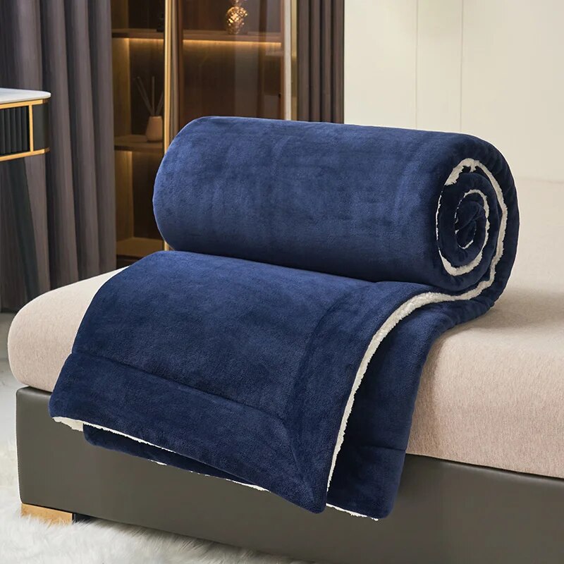 LuxeWool - Vändbar fleecfilt för soffa eller säng