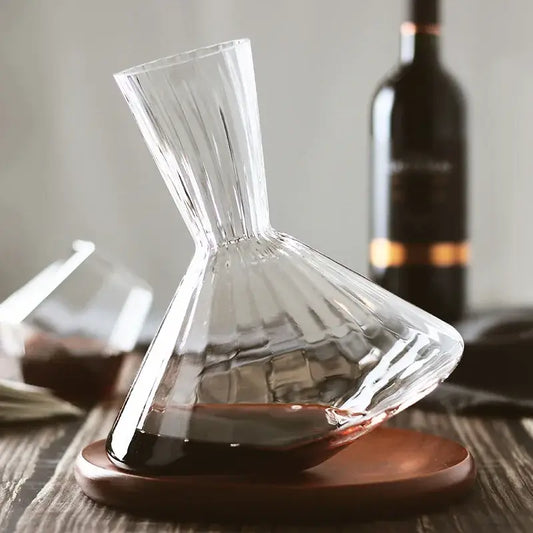 360° glaskaraff till vin, whisky och champagne – LuxeSwirl design