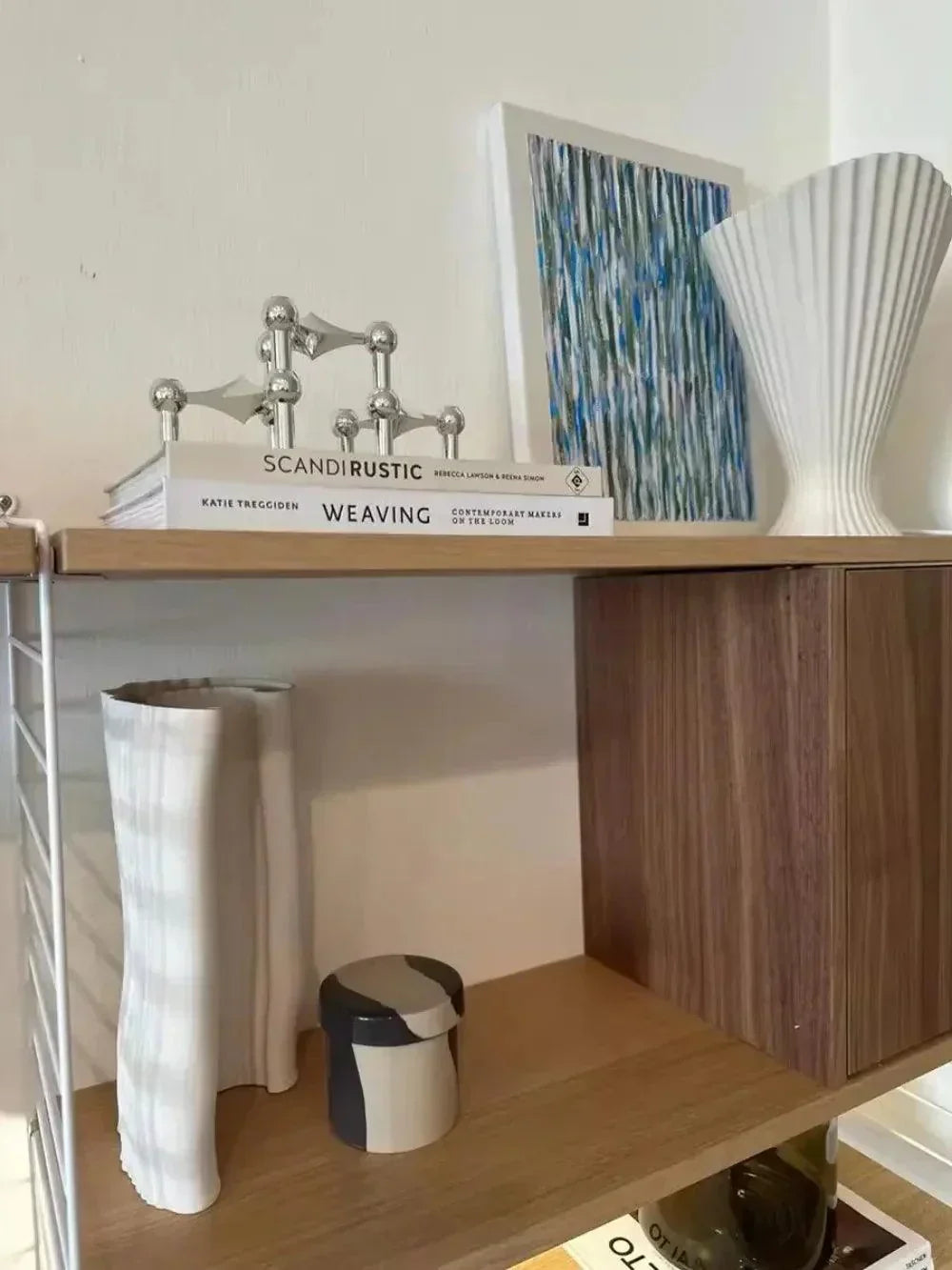 Modulære Metallysestager med Skulpturelt Design