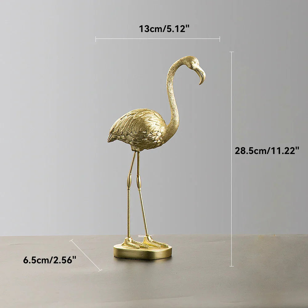Modern dekoration av flamingofigur i harts
