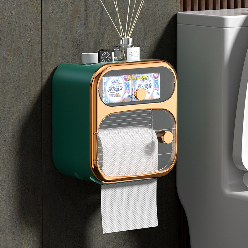 MultiBox Vægmonteret Toiletpapir Håndklæde Opbevaringsboks