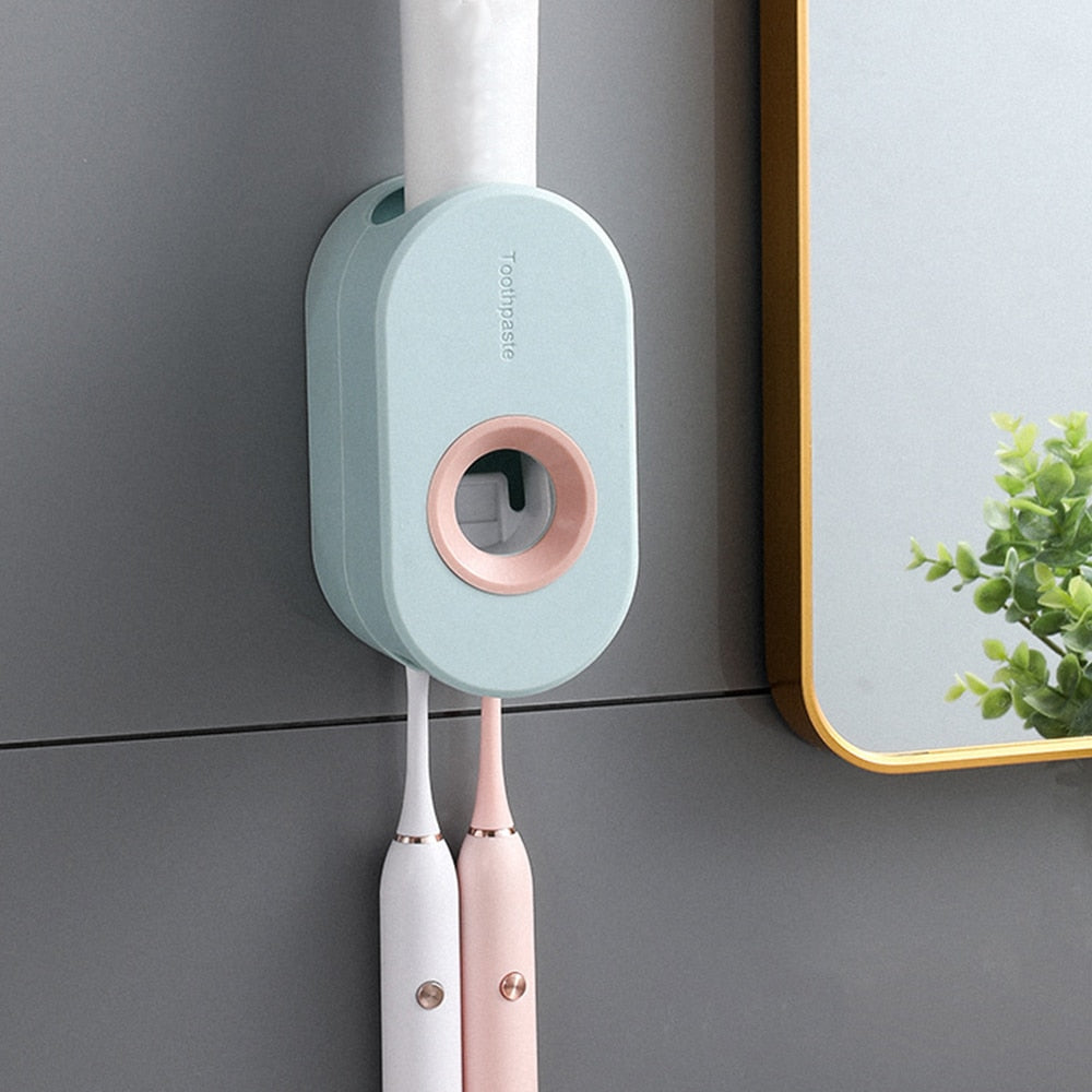 Elegant Väggmonterad Tandkrämshållare och Dispenser