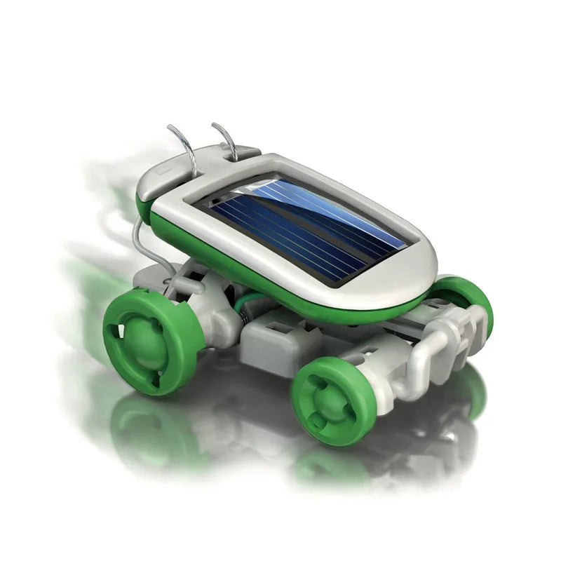 Solcelledrevet Robot Sæt 6-i-1 – Byg og Lær med Stearinlys, Vindmølle, Bil og Mere