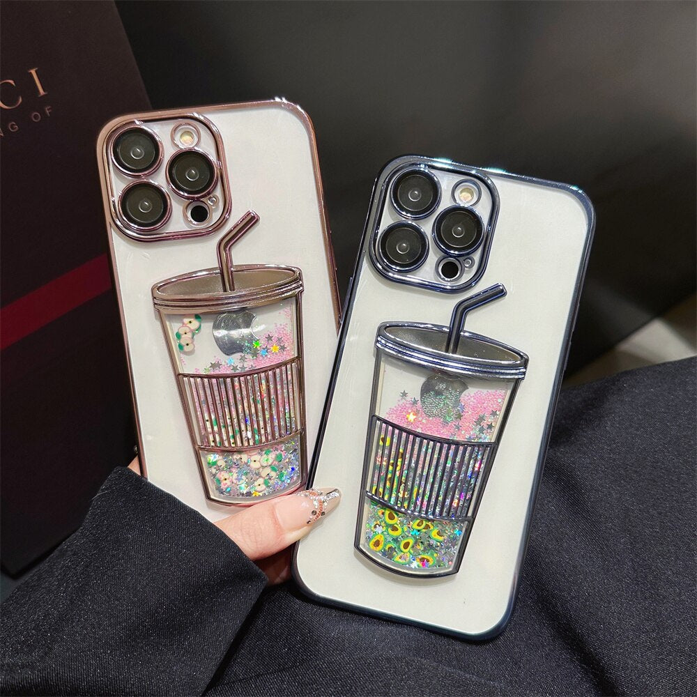 Glitter Stjärna Telefonfodral till iPhone