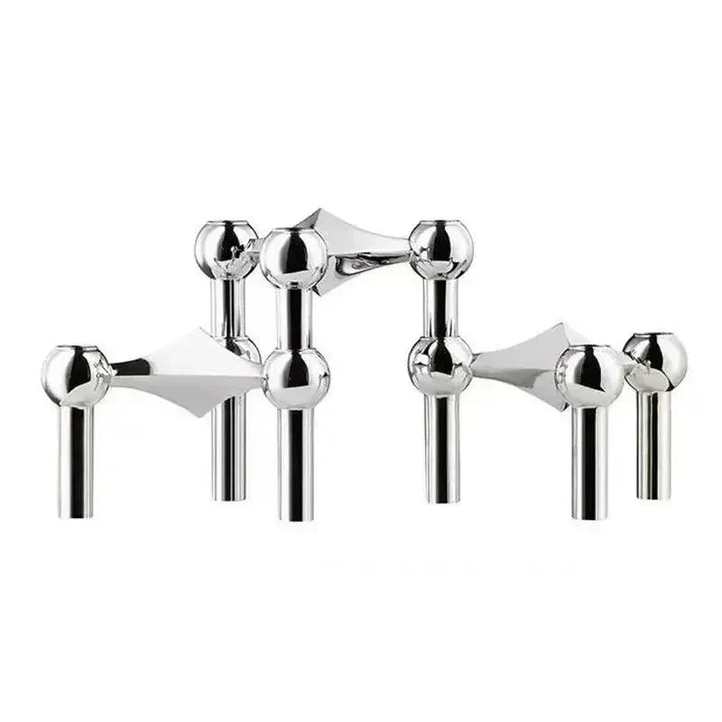 Modulære Metallysestager med Skulpturelt Design