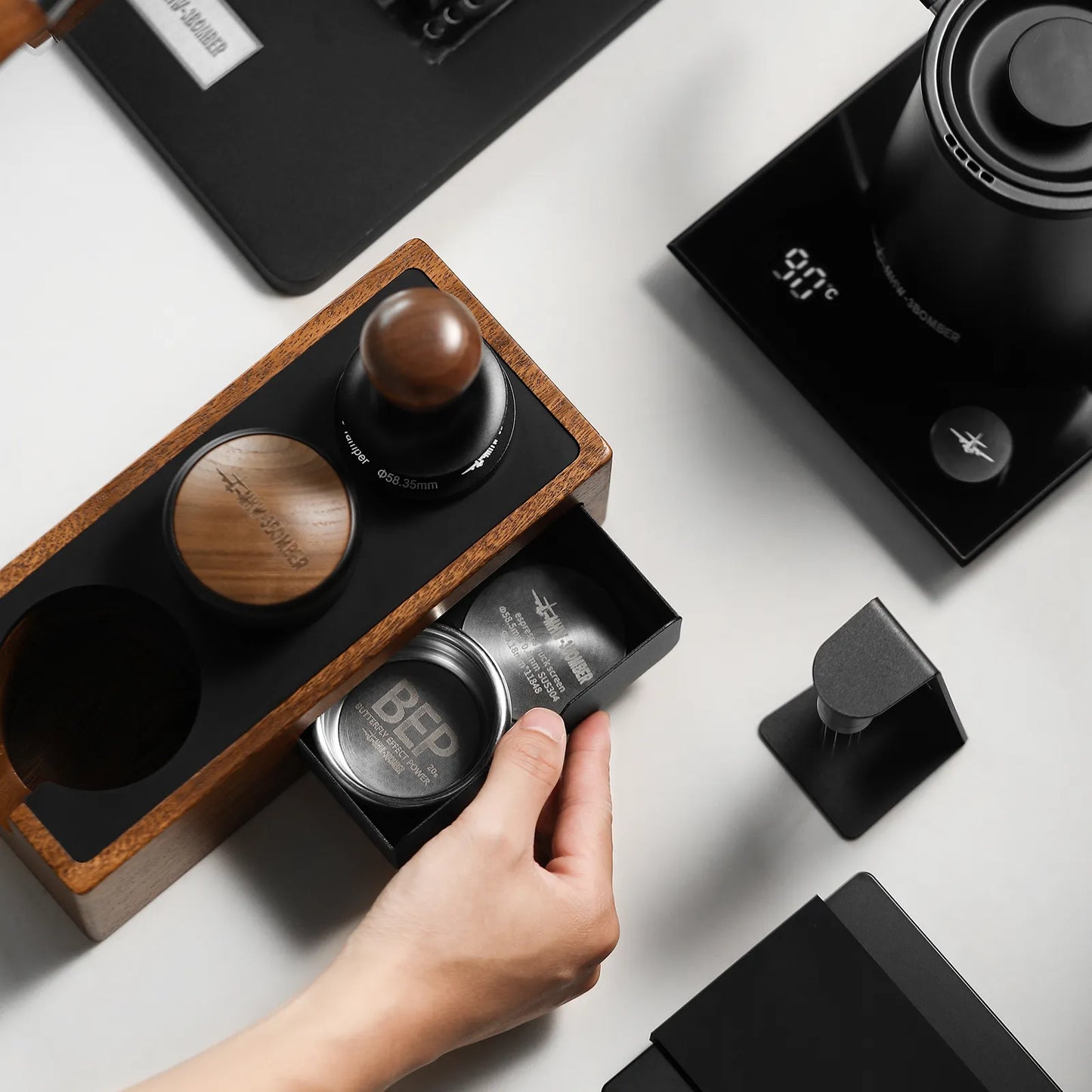 Barista Favorit Vintage Förvaringslåda Tamper Station