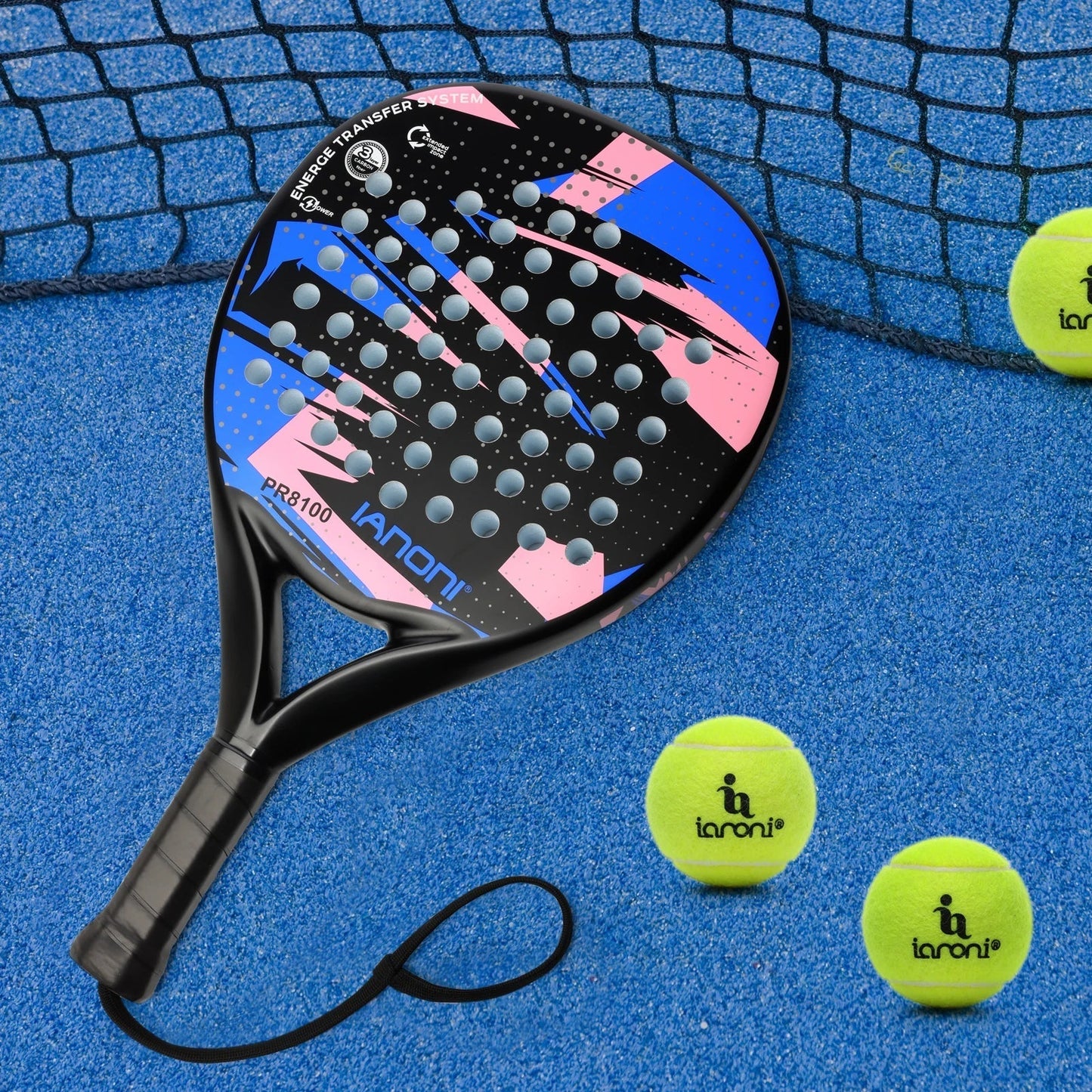 Lätthanterat Padelracket i kolfiber, EVA-kärna för precision och styrka