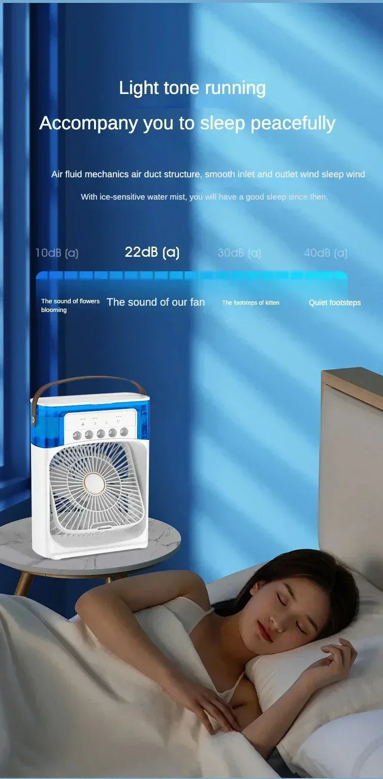 Luftbefeugter Ventilator til Desktop med AirMist Pro Funktion
