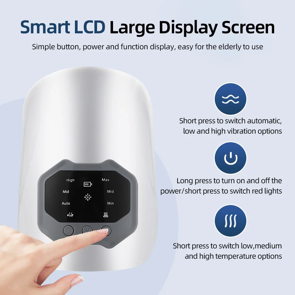 Lindra Ledsmärta med Smart Knämassör med Värme & Vibration