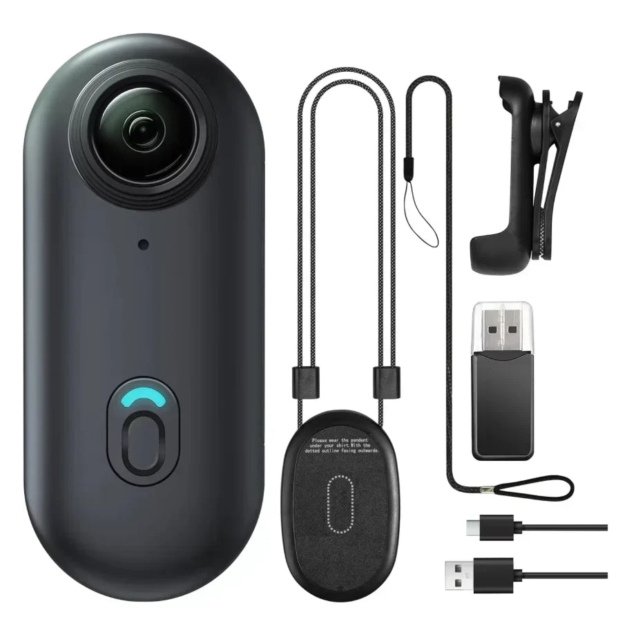 Mini WiFi Action Kamera 4K – Tragbar, Vandtæt, 360° Montering med Magnetclip