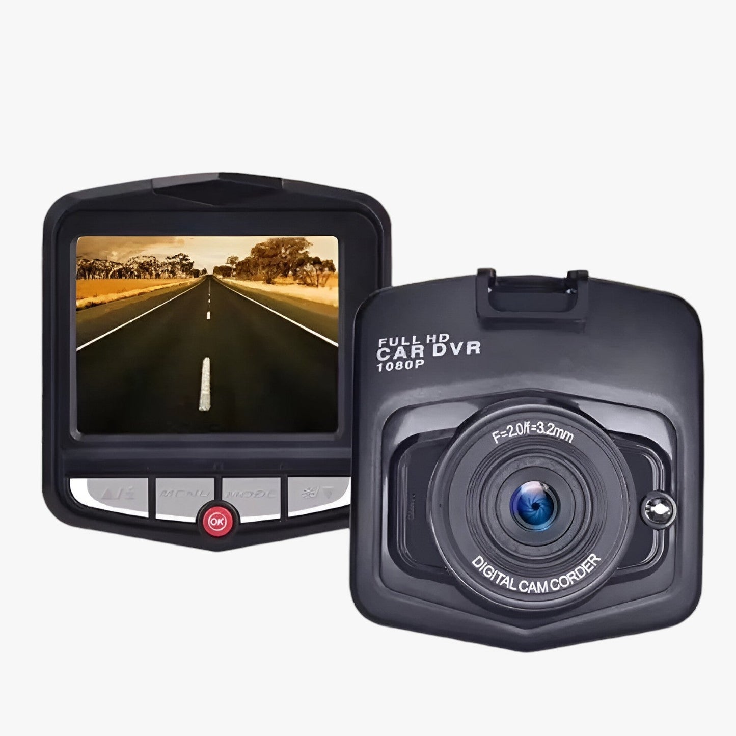Kompakt 1080p HD Dashcam – Mörkerseende med loopinspelning