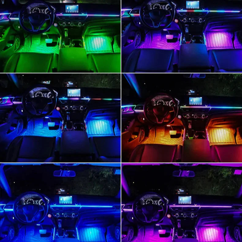 Bluetooth RGB Symphony Bil Atmosfære Lys Sæt