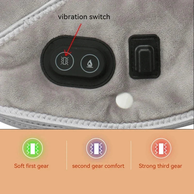 Varmemassagepude til nakke og skuldre med USB og vibration – 3 temperaturindstillinger