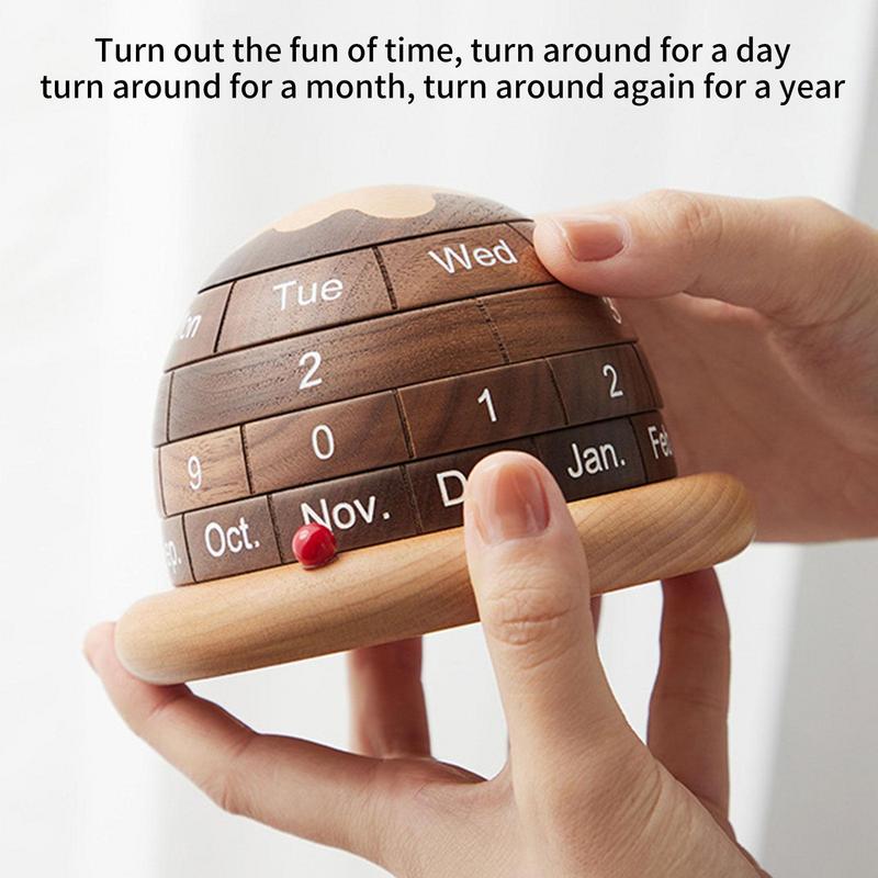 Unik Planet Træ Bordkalender