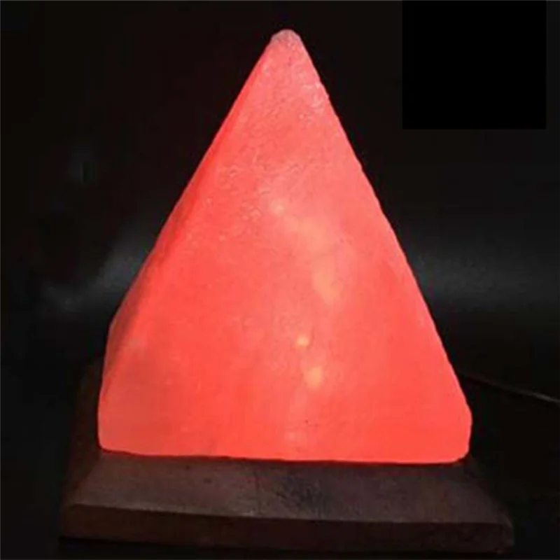 USB LED Pyramid med Himalaya kristallsaltlampa, luftrenare & stämning