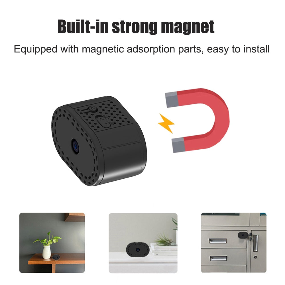 Magnetisk Dag Natt Mini Trådlös Cam IP-Inspelare