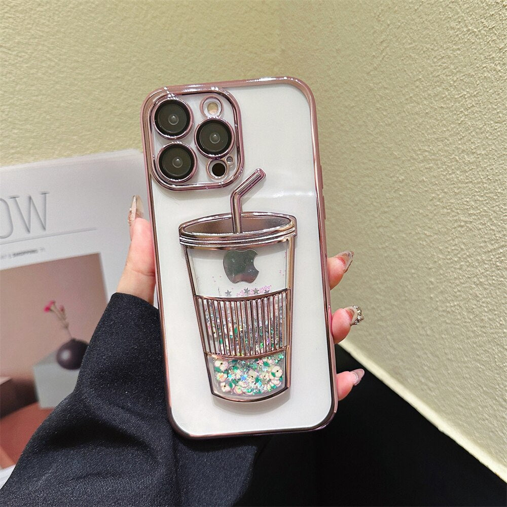 Glitter Stjärna Telefonfodral till iPhone
