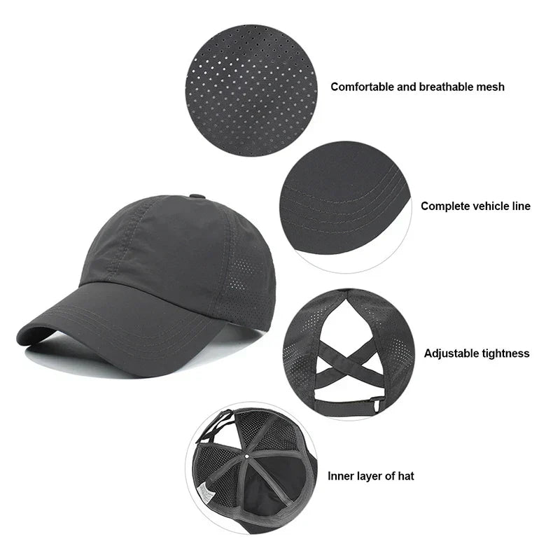 Flexibel och ventilerande sporthatt med justerbar passform – VentCap