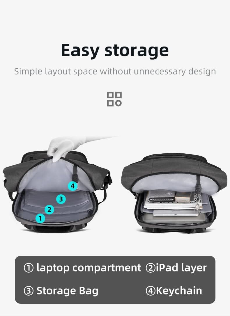 Multifunktionel rygsæk til udendørs brug med USB-port