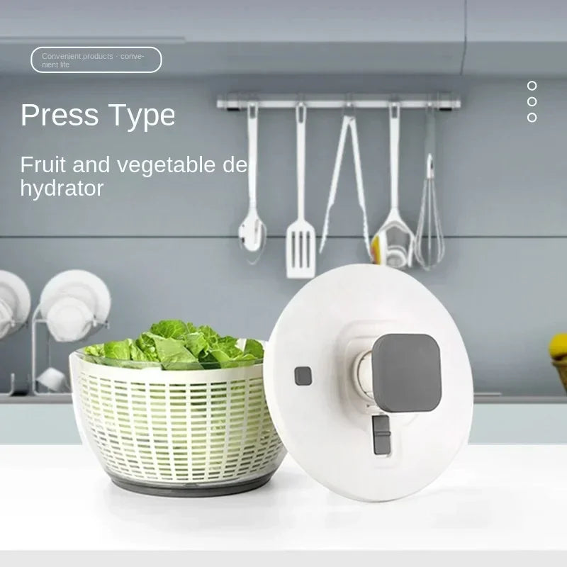 Kompakt én-hånds spin-salatspinner tørreskål