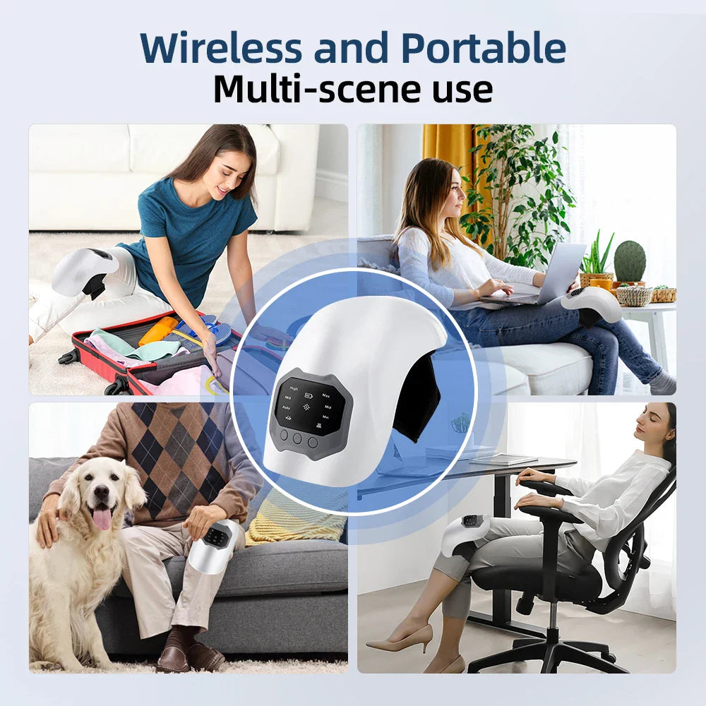 Lindra Ledsmärta med Smart Knämassör med Värme & Vibration