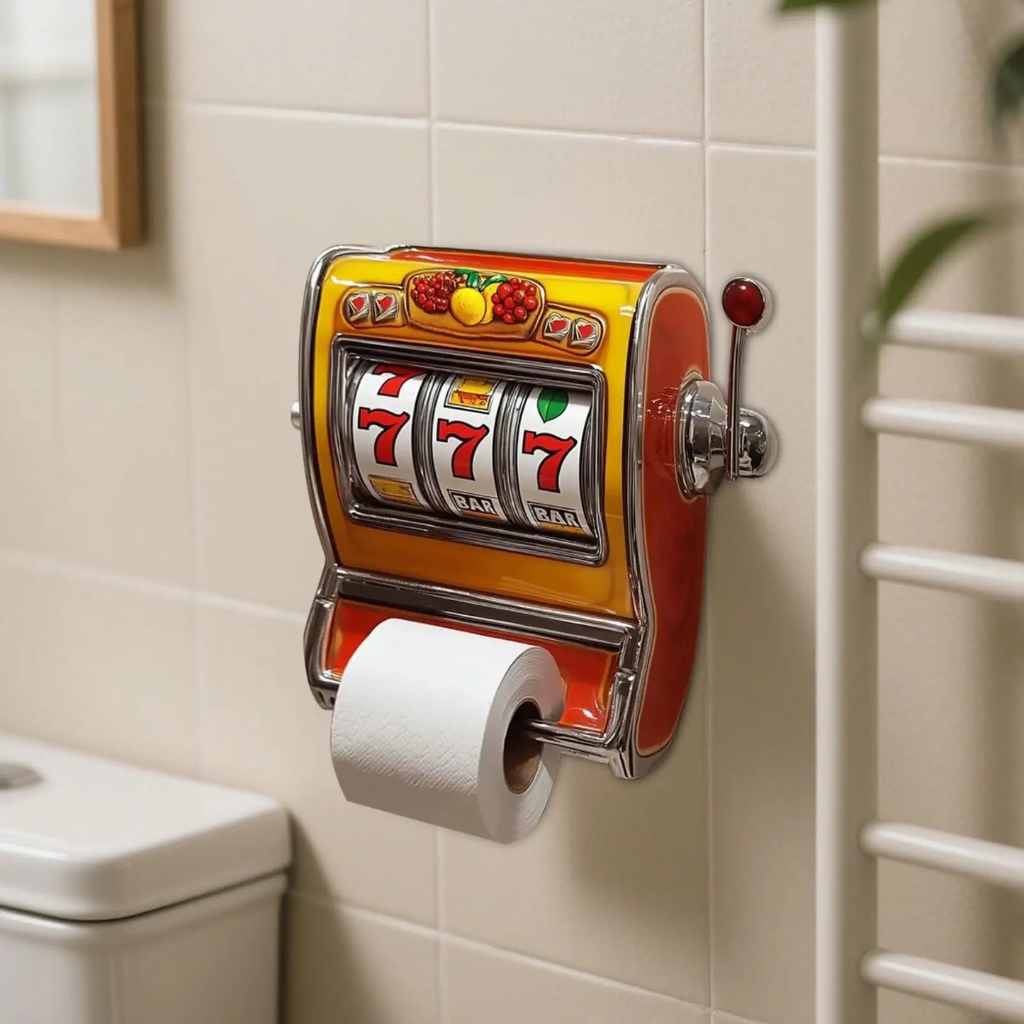 Slotmaskine toiletpapirholder