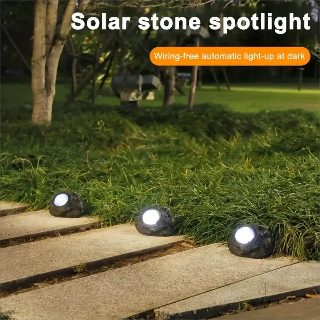 Vandtætte udendørs solstenspotlamper