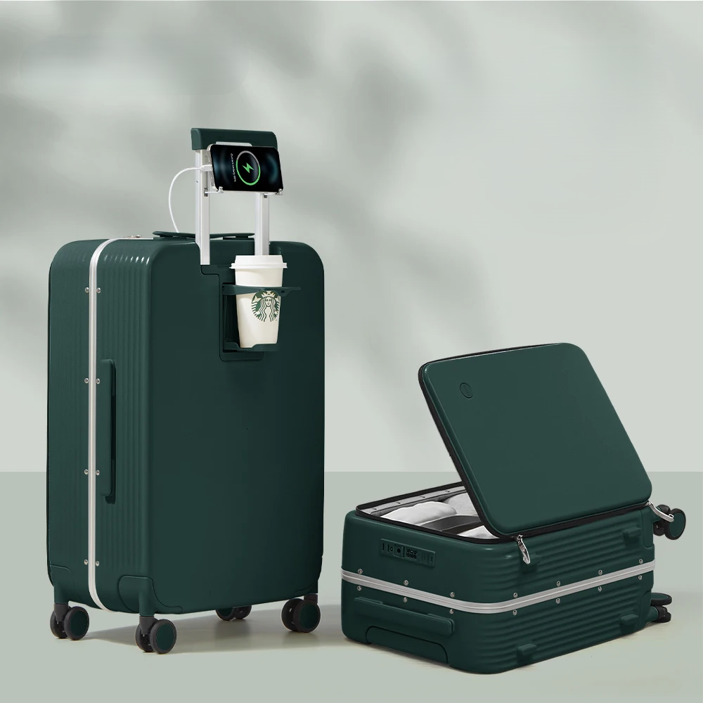 Lättviktsresväska i aluminium med USB-port – Voyager