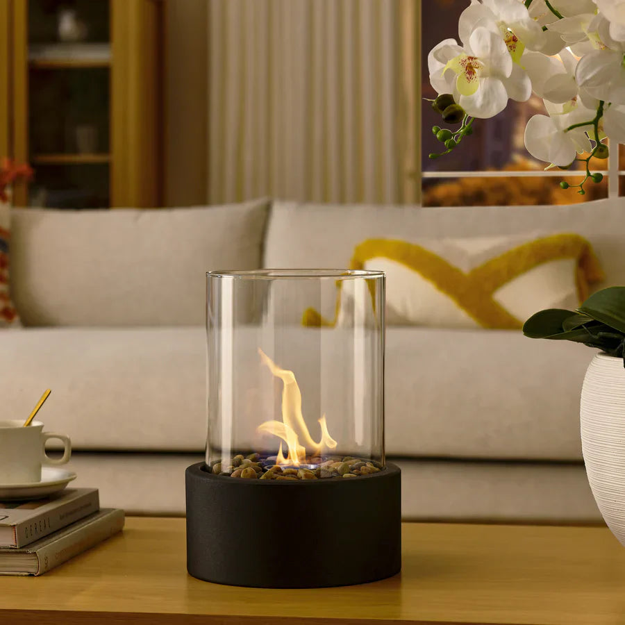 Bordseldstad för modern atmosfär - bärbar design