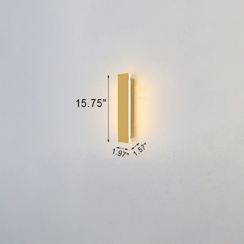 Vattentät LED-vägglampa i guld för moderna uteplatser