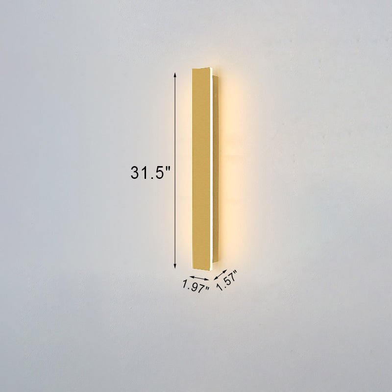 Vattentät LED-vägglampa i guld för moderna uteplatser