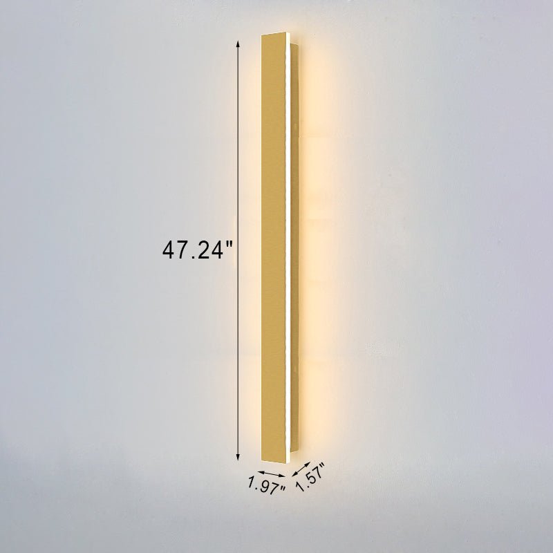 Vattentät LED-vägglampa i guld för moderna uteplatser