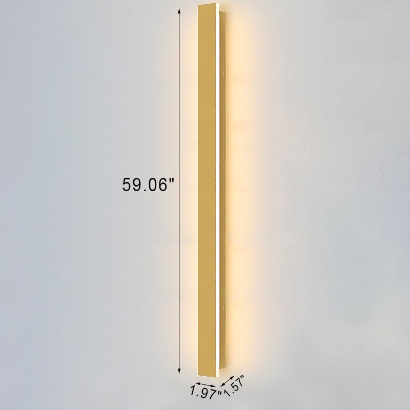 Vattentät LED-vägglampa i guld för moderna uteplatser