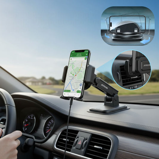 360° Roterbar Mobilhållare till Bil - Säker Körning & Navigation