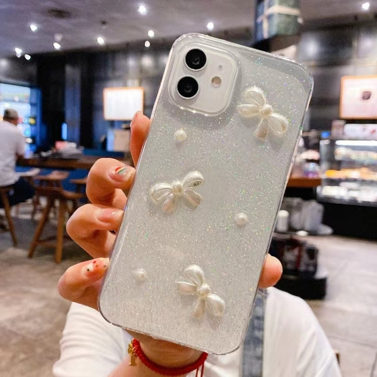 Elegant TPU mobilcover med perle-design til iPhone 15 Plus