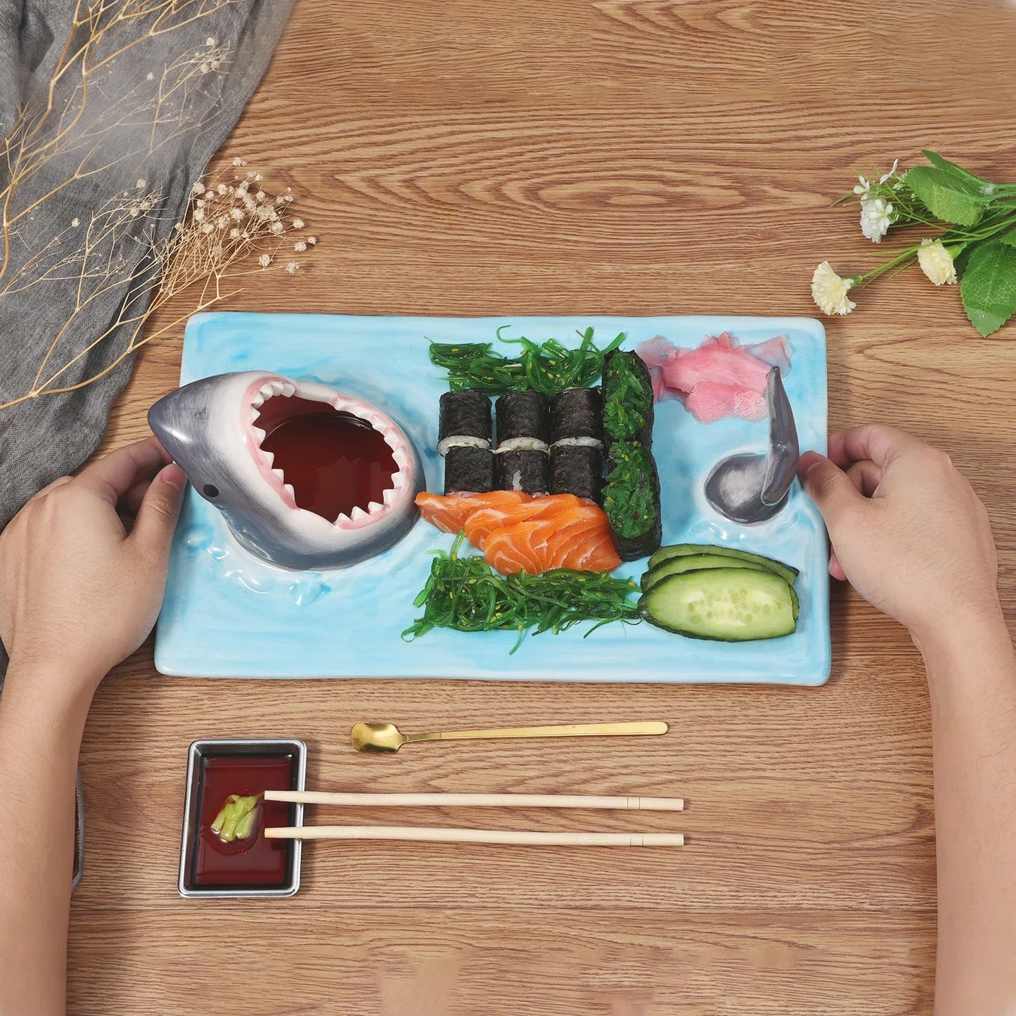 Shark Bite Sushi Serveringsfad