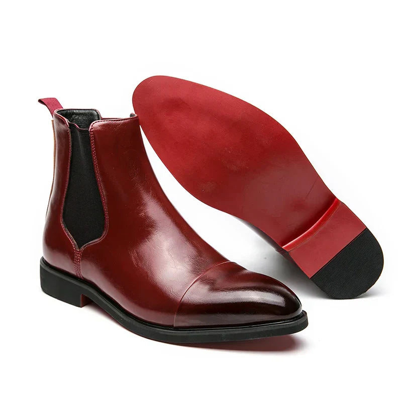 Herrens Chelsea Stiefel aus feinem Leder